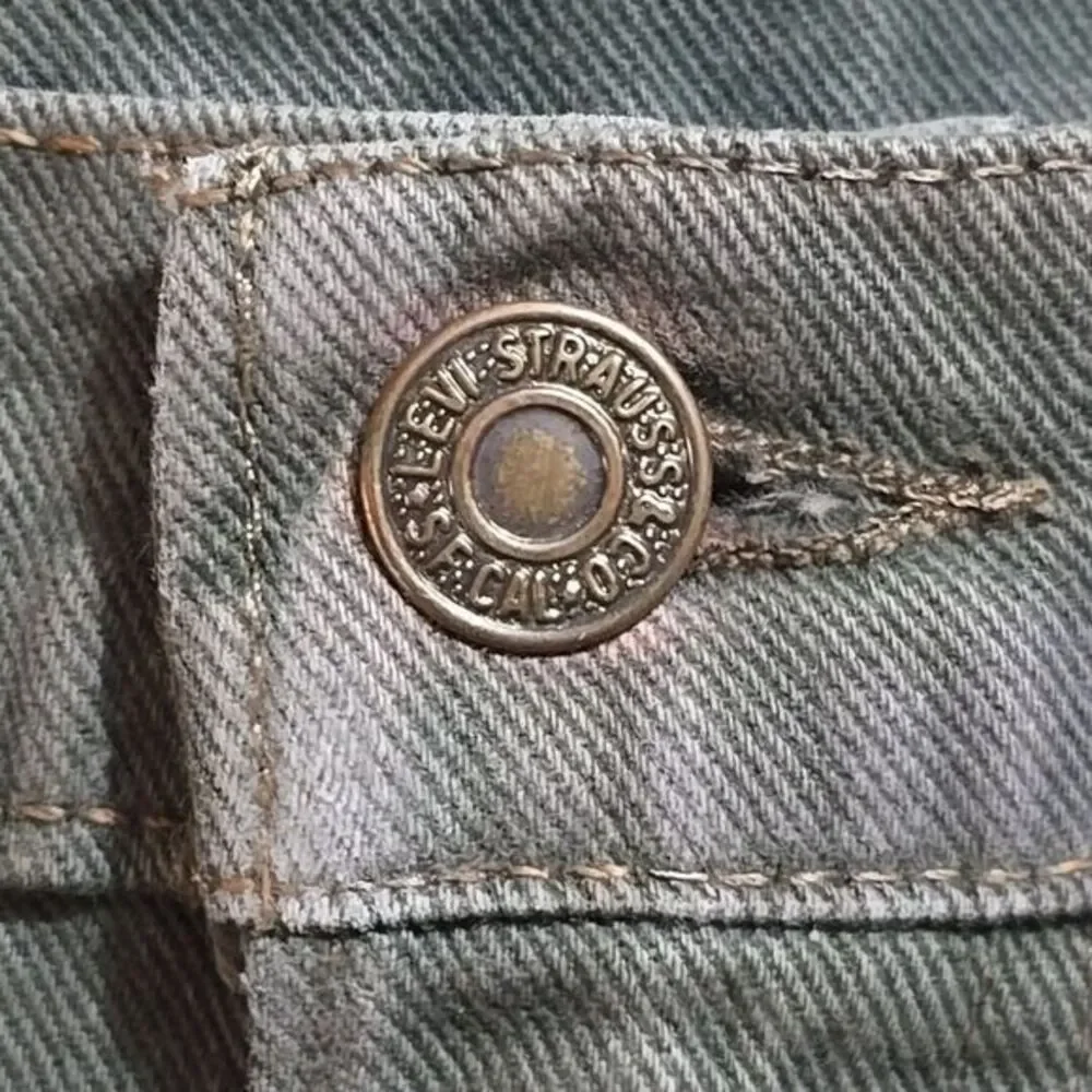 VTG Levi's 550 Relaxed Fit Jeans Mens Orange Tab Made in USA Green *35x33 Actual